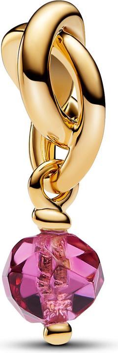 Image du produit Pandora Charm rose à facettes Cercle éternel (Plaqué or, Argent massif)