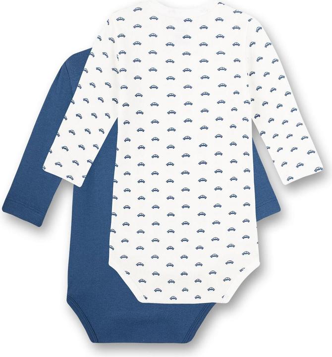 Produktbild Sanetta Langarm-Body 2er Pack Blau/Weiss Gr. 56 (56)