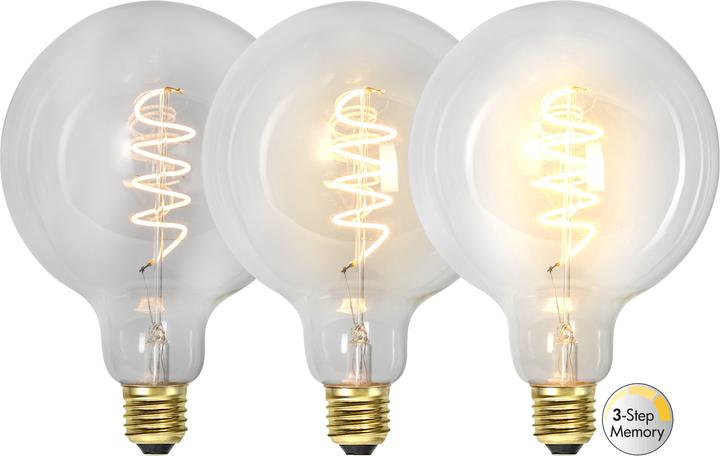Actual product image Star Trading LED Bulb E27 G125 Decoled Spiral Clear 3-step (E27, 270 lm, 1x)
