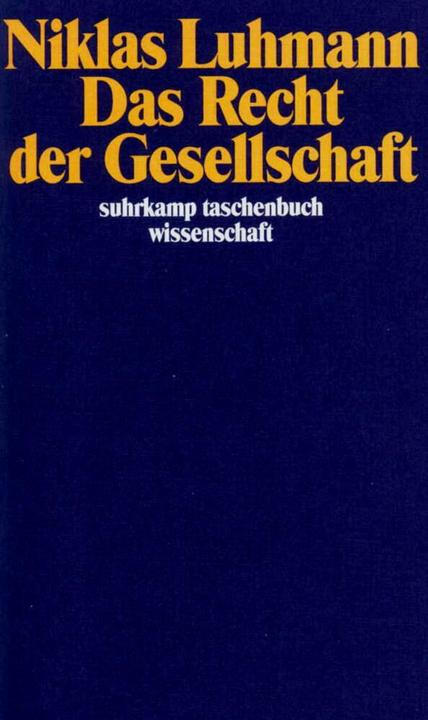 Produktbild Das Recht der Gesellschaft (Deutsch, Niklas Luhmann, 1995)