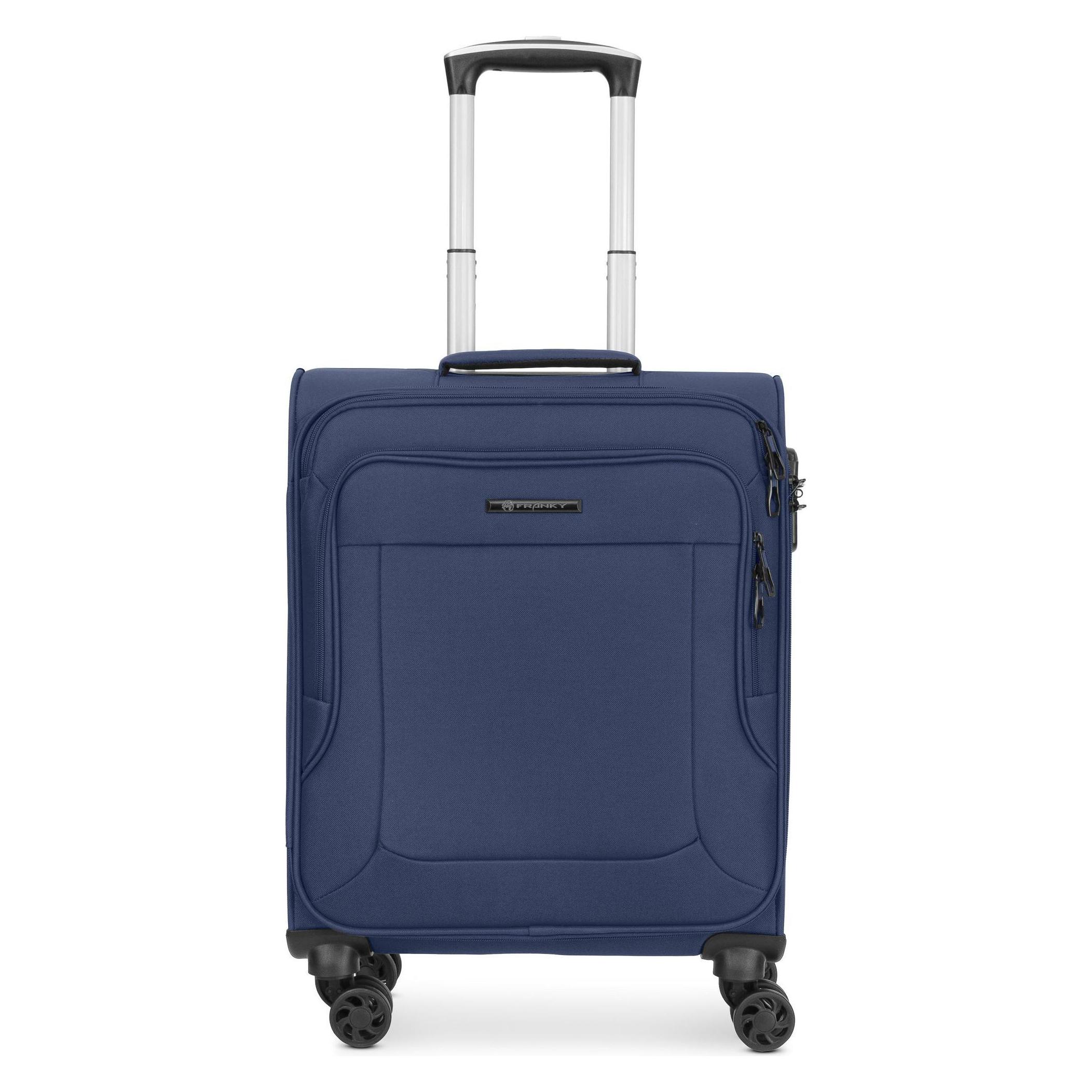 Franky, Koffer, Melbourne 3.0 4-Rollen Kabinentrolley 55 Cm Mit Dehnfalte, Blau