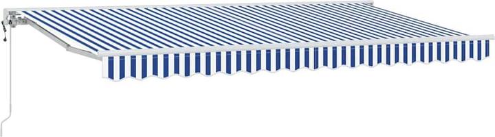 Blue, white