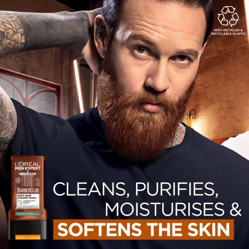Image du produit L'Oréal Paris L'OrÃ©al Professionnel - Men Expert Barber Club Body. Hair & Beard Wash - Shampooing pour barbe. (300 ml)