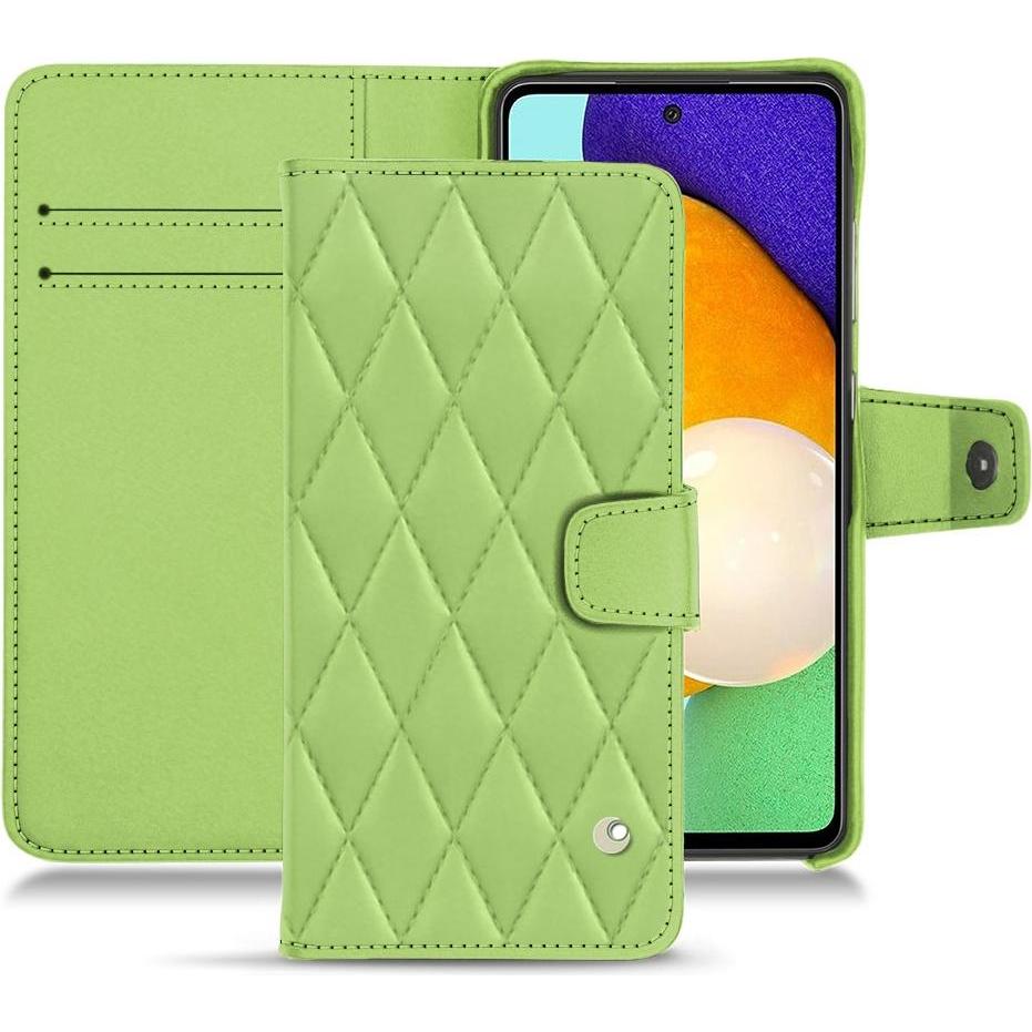 Noreve Lederschutzhülle Wallet (Samsung Galaxy A52), Smartphone Hülle, Grün