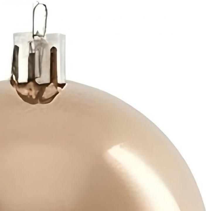 Productafbeelding Relaxdays - Weihnachtskugeln 100er Set, Creme/ Silber, 7 x 6 cm (100 -Part)