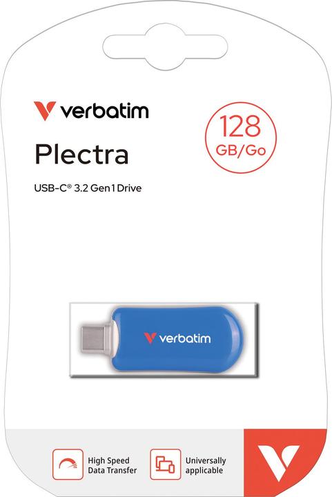 Produktbild Verbatim Plectra Blue 128GB USB-C Flash Drive 30233 (128 GB, USB-C)