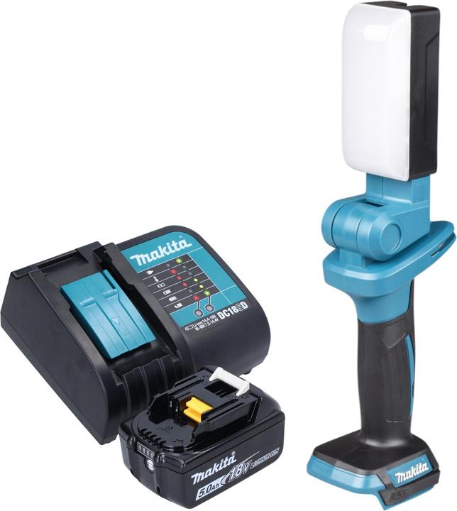 Produktbild Makita DML 816 ST1X Akku Arbeitsleuchte 18 V 500 lm LED + 1x Akku 5,0 Ah + Ladegerät (500 lm)