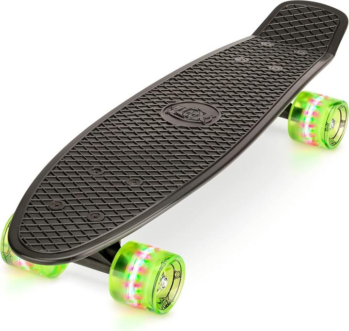 Produktbild Xootz Retro Skateboard mit LED-Rollen (22")