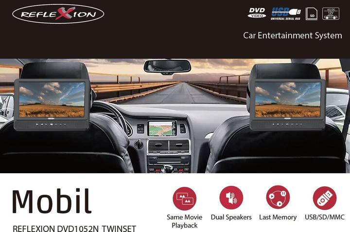 Produktbild Reflexion DVD1052N portabler DVD-Player 2x 10 (Tragbarer DVD-Player)