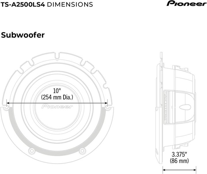 Actual product image Pioneer TS-A2500LS4 (1200 W)