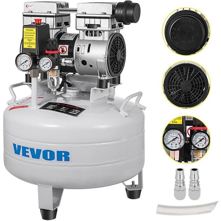 Vevor Compresseur Whisper (30 l, 8 bar)