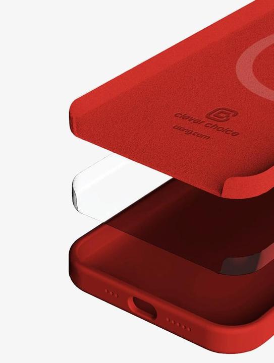Actual product image Crong Magnetic Case - Case for iPhone 13 Pro Max MagSafe (Red) (Apple iPhone 13 Pro Max)