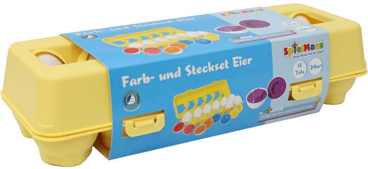 Image du produit Spielmaus Kit de peinture et d'assemblage d'oeufs pour bébé, 12 pièces