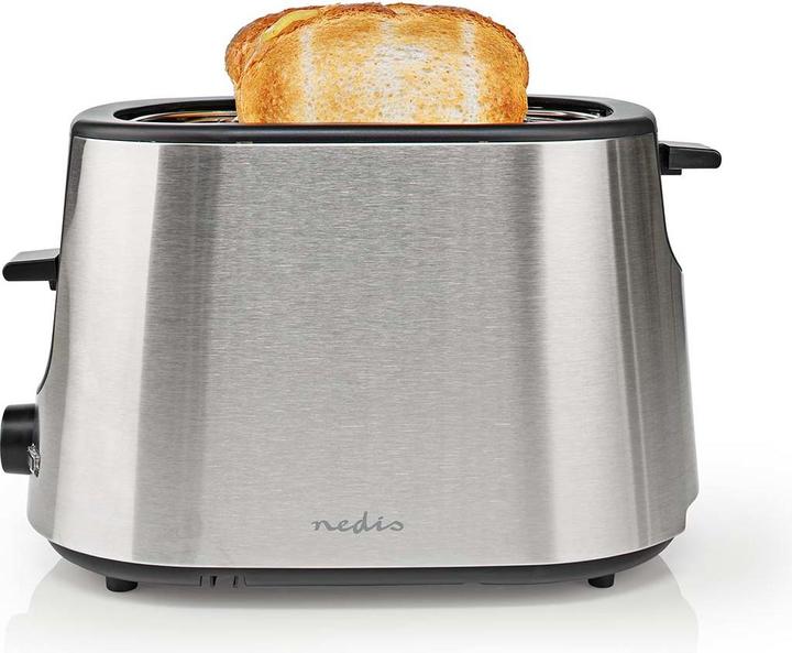 Image du produit Nedis Grille-pain Série Acier inoxydable 2 fentes Niveaux de brunissage : 7 Fonction de décongélation