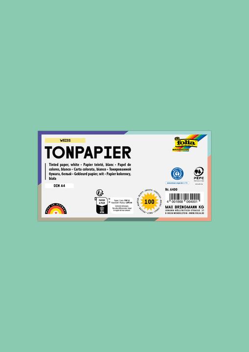 Image du produit Folia Papier toner, DIN A4, 130 g/qm, menthe (130 g/m², 100x)