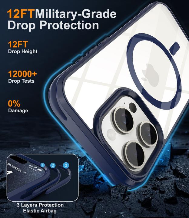 Produktbild Cadorabo iPhone 15 PRO MAX Hülle MagSafe kompatibel Case (Apple iPhone 15 Pro Max)