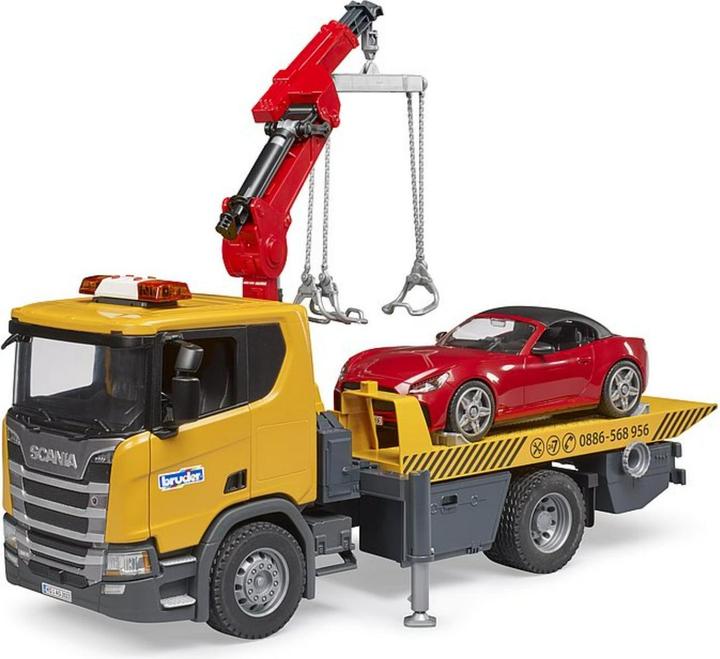 Actual product image Bruder Scania Super 560R Tow Truck w. L+S module + roadster