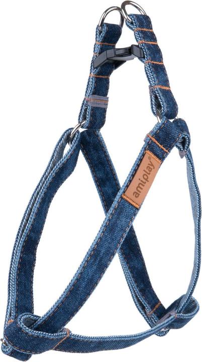 amiplay HARNESS ADJU DENIM M 30/55X1.5CM NAVYBLU (30, 31, 32, 33, 34, 35, 36, 37, 38, 39, 40, 41, 42, 43, 44, 45, 46, 47, 48, 49, 50, 52, 54, Hund)