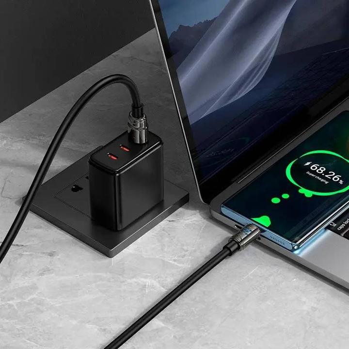 Produktbild Hoco - U143 USB-C Kabel 1.2m fast charging data cable, Schwarz (1.20 m)