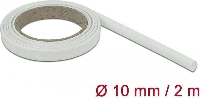 Produktbild Delock Schutzschlauch Glasfasergeflecht 2 m x 10 mm weiss (Kabelschlauch, 200 cm)