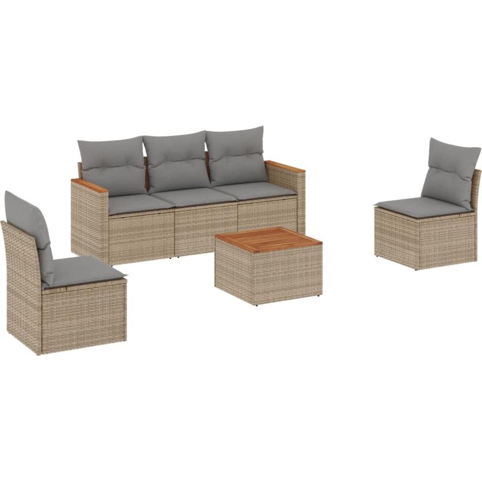 VidaXL, Gartenlounge, 10-tlg. Garten-Lounge-Set mit Kissen