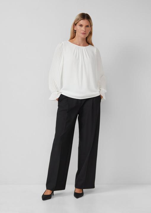 Immagine prodotto s.Oliver Bluse Festliche Bluse: Regular Fit mit U-Boot-Ausschnitt & Volantärmeln (44)