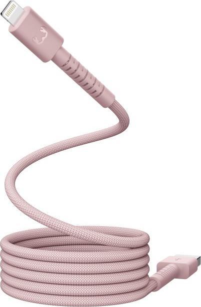 Image du produit Fresh'N Rebel Fresh 'n Rebel USB-A zu Lightning silicone geflochtenes Kabel "FlexWave" 2m, Pastel Pink (2 m, 12 W)