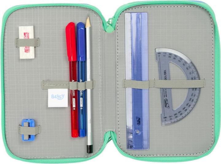 Produktbild Bluey Dreifaches Mehrzweck-Etui Sisters Grün Wasser 12,5 X 19,5 X 5,5 Cm 37 Stücke
