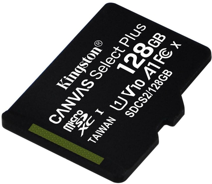 Productafbeelding Kingston Canvas Select Plus microSDXC Kaart 128GB (128 GB, microSDXC, U1, UHS-I)