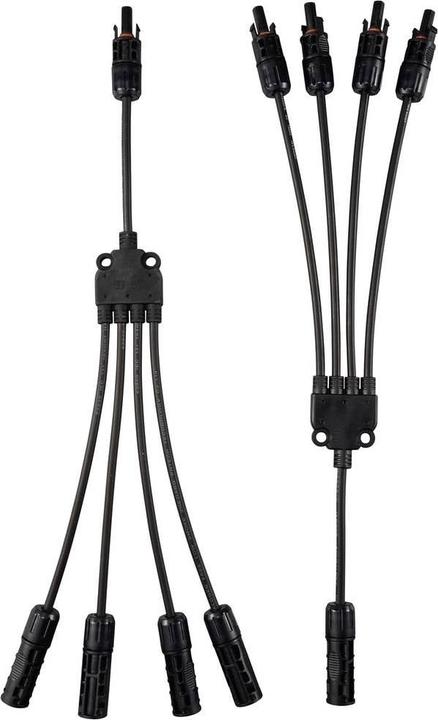 Actual product image Sygonix SY-6407994 Solar system connection adapter cable black 46.5 cm (Solar cable)