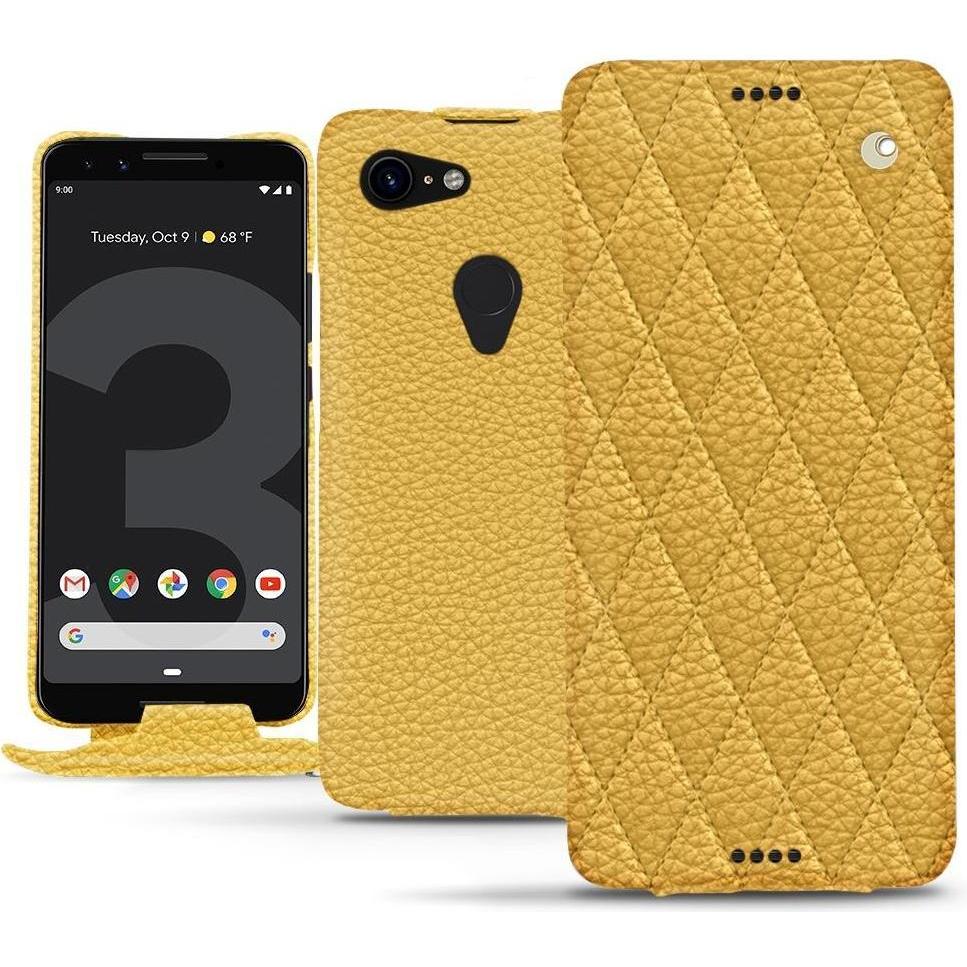 Thumbnail - Noreve Lederschutzhülle vertikal (Google Pixel 3), Smartphone Hülle, Orange