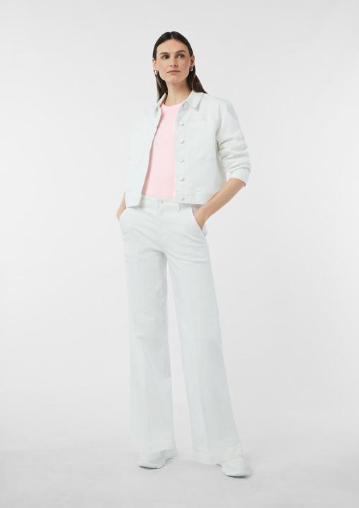 Actual product image Comma Strickpullover Kurzärmeliger Feinsrickpullover mit Rollsaum (34)