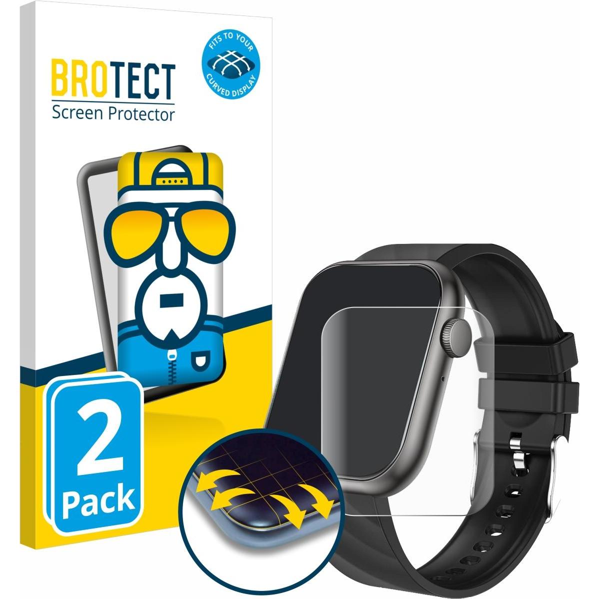 Thumbnail - BROTECT Full-Cover Displayschutz, Smartwatch Schutzfolie, Transparent