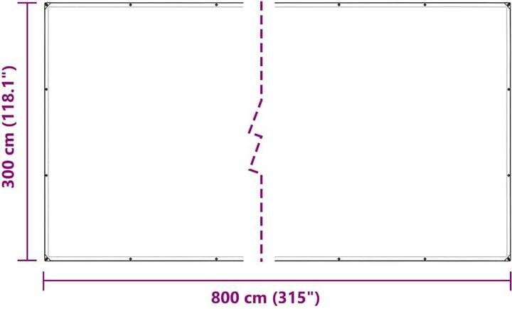 Immagine prodotto vidaXL Telone trasparente con occhielli 3x8 m Telone trasparente in polietilene (8 x 3 m)
