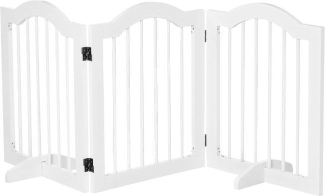 Actual product image Swisshandel24 Dog barrier fence Protective fence Dog fence Configuration fence 3-piece with two support feet rod