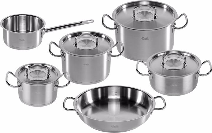 Produktbild Fissler Topf-Set 5-tlg. + Servierpfanne (Pfannenset + Topfset, Edelstahl)