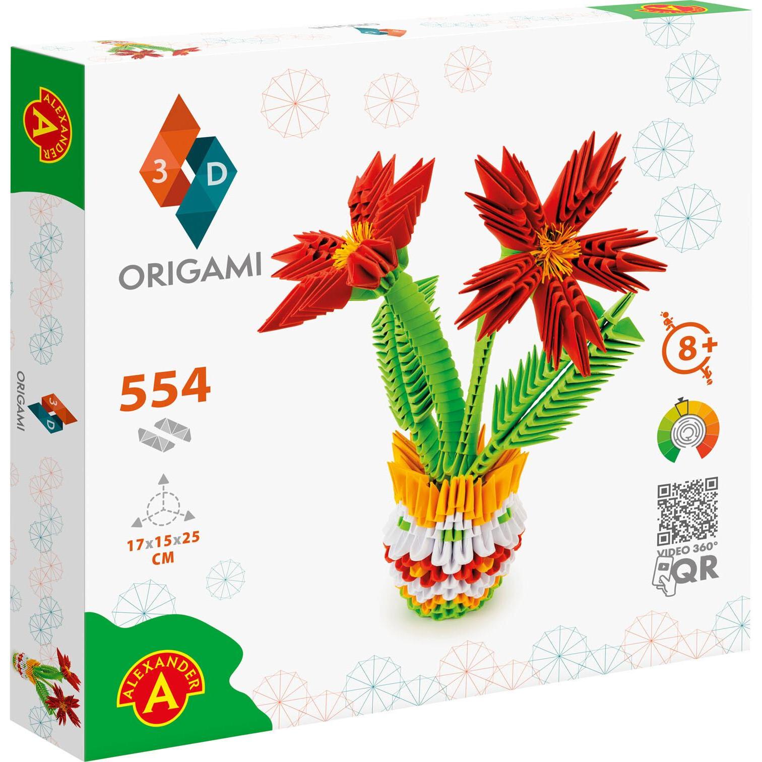 Selecta Spielzeug ORIGAMI 3D - Blumentopf, 554 Stk.