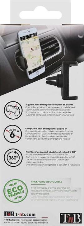 Image du produit T'nB Support pour smartphone Grille d'aération