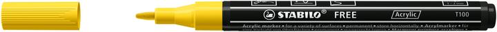 Immagine prodotto STABILO Marcatore acrilico - Acrilico FREE - Punta T100 1-2mm - penna singola - giallo (Giallo, 2 mm, 1 x)