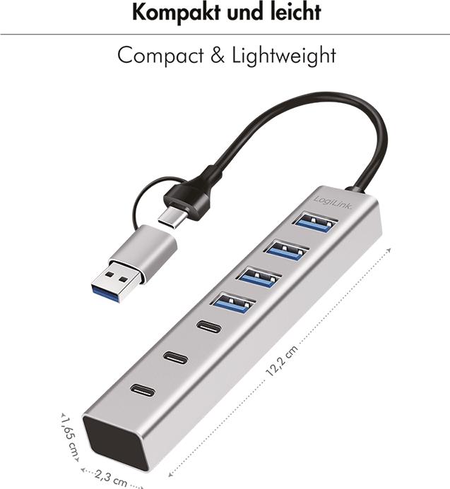 Produktbild LogiLink Prüfen (USB-A, USB-C, 7 Ports)