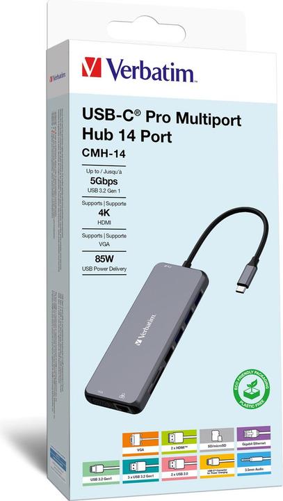 Produktbild Verbatim CMH-14 (USB-C, 14 Ports)