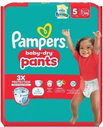 Actual product image Pampers Baby-Dry Pants (Size 5, Half month box, 24 Piece)