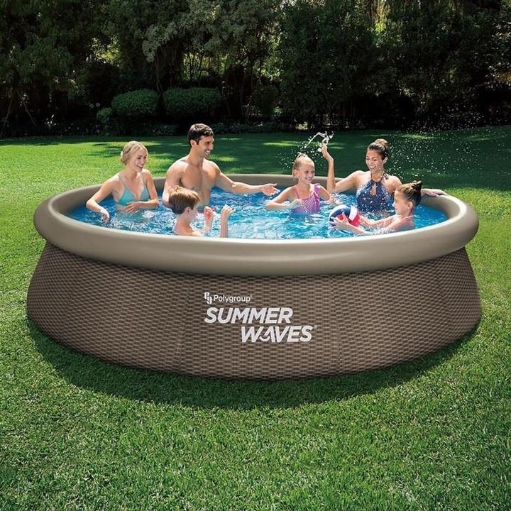 Produktbild Summer Waves Pool Quick Set Dunkles Doppel-Rattan 366 X 76 Cm (366 x 76 cm)