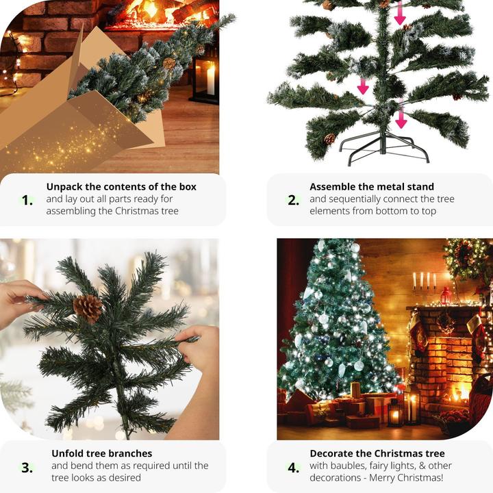 Produktbild tectake Künstlicher Weihnachtsbaum (180 cm)