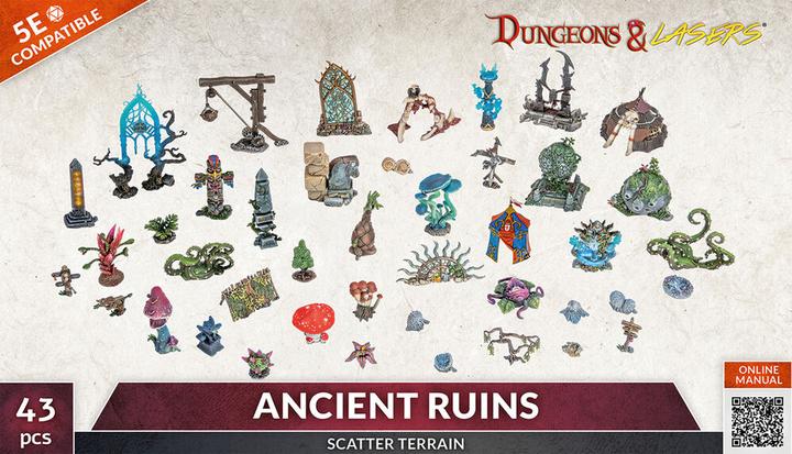 Actual product image Archon Studio Dungeons & Lasers Expansion Set: ANCIENT RUINS SCATTER TERRAIN