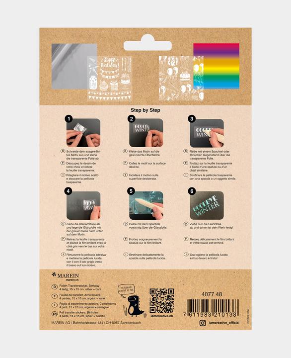 Actual product image I Am Creative Foils transfer stickers (20 g/m², 4x)