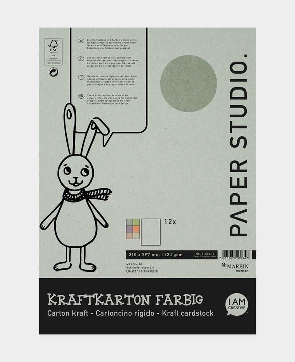 Produktbild I Am Creative Kraftkarton farbig A4 (12x)