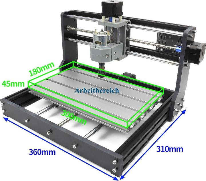 Produktbild Rattmmotor CNC Fräs- und Graviermaschine 3018-Pro, 3 Achsen