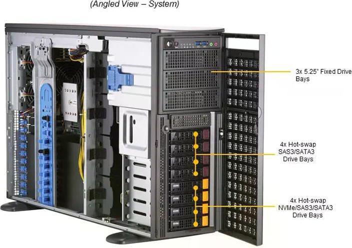 Produktbild Supermicro Barebone SuperServer Big-Tower Dual Sockel 4189 SYS-740GP-TNRT