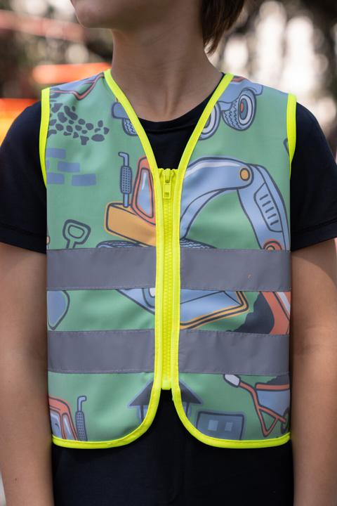 Produktbild Korntex Kinder Warnweste Working Heroes Hellgrün/Baustelle CO2 Neutral XS EN 17353 ® ACTWORCON (XS)